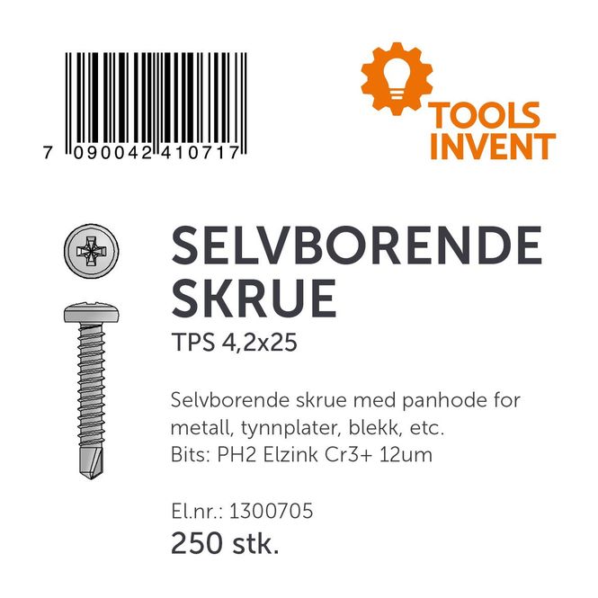 Hovedbilde MONTASJESKRUE - TPS - 4,2x25