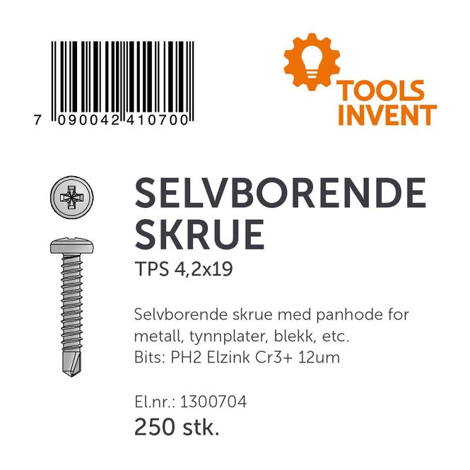 Hovedbilde MONTASJESKRUE - TPS - 4,2x19